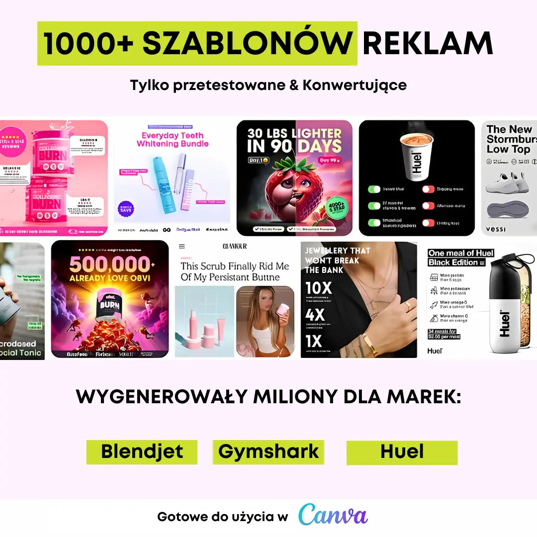 1000+ Szablonów Statycznych Reklam Canva